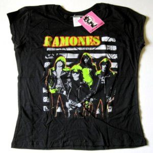 Ramones Junior Girly Stripe Tee (L)